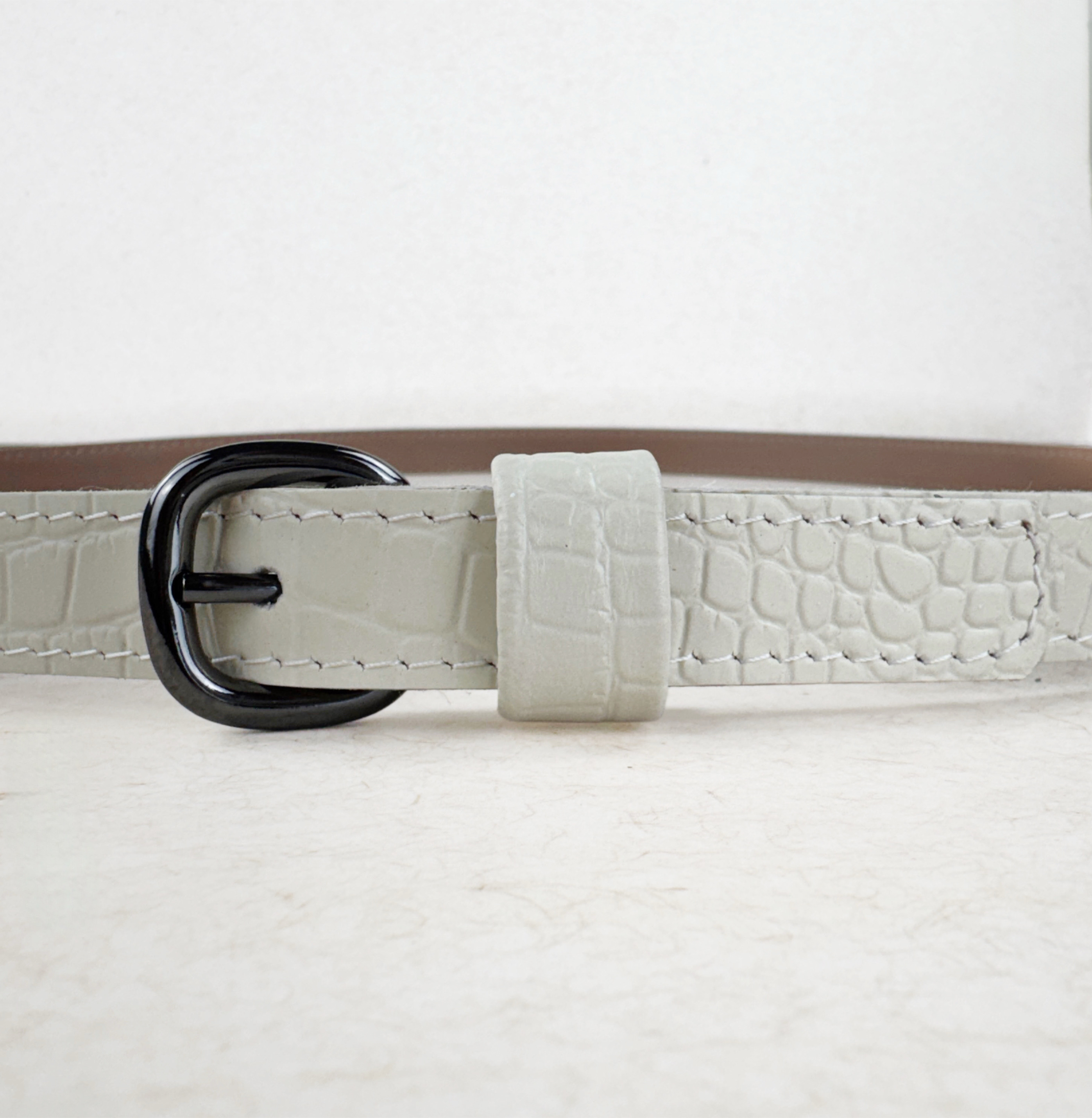 CINTO 1030 - CROCO OFF WHITE ÔNIX
